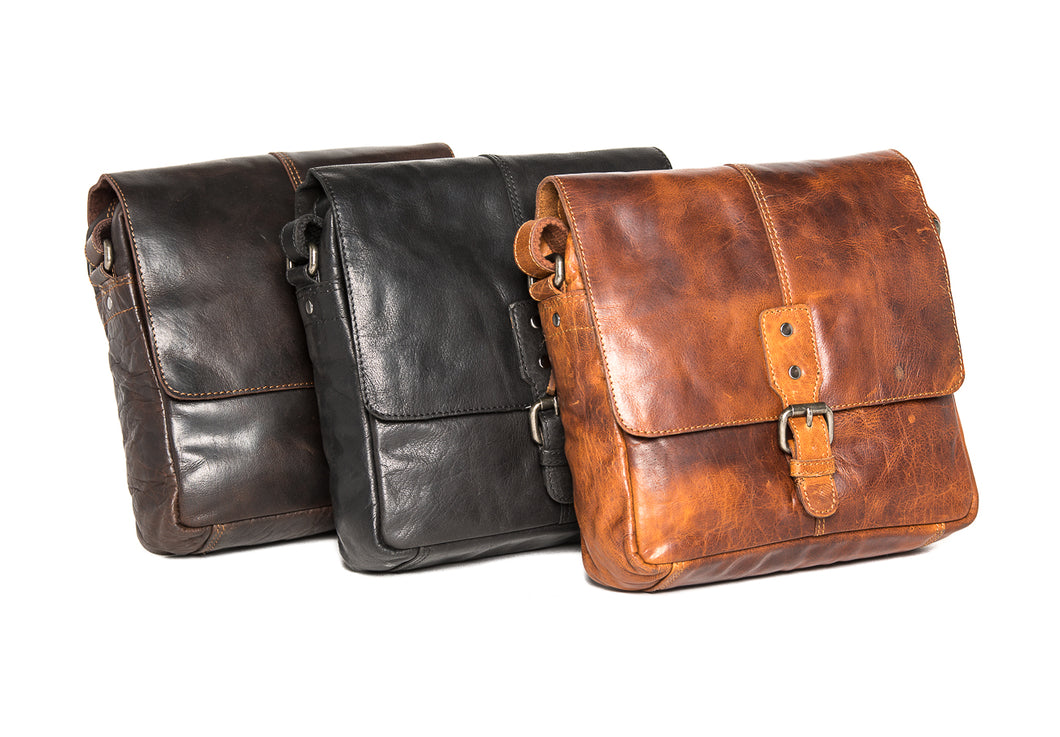 'Wyoming' - Small Vintage Leather Satchel